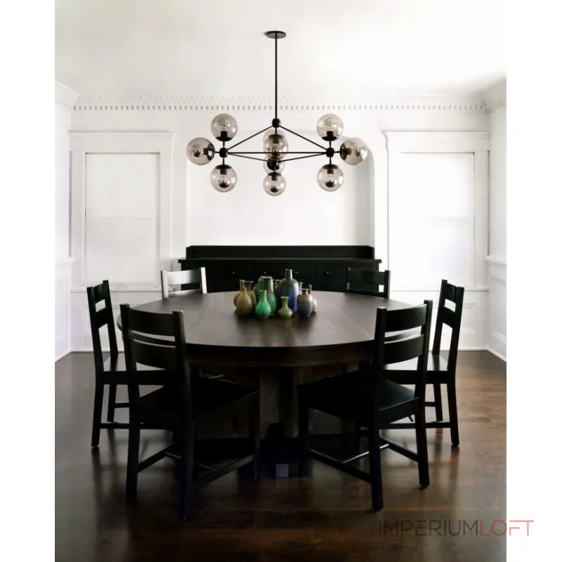Люстра на штанге Modo Chandelier 10 Globes Black