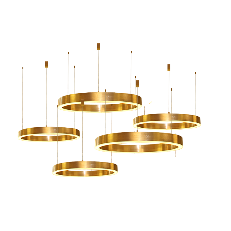 Подвесной светильник light ring horizontal copper gold
