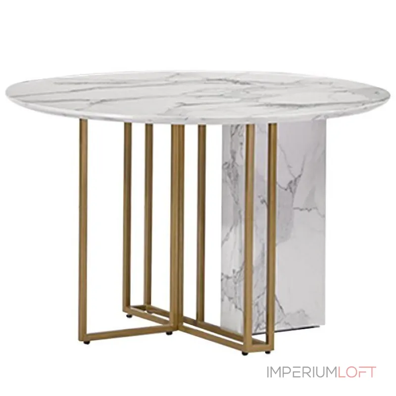 Стол marble cross round