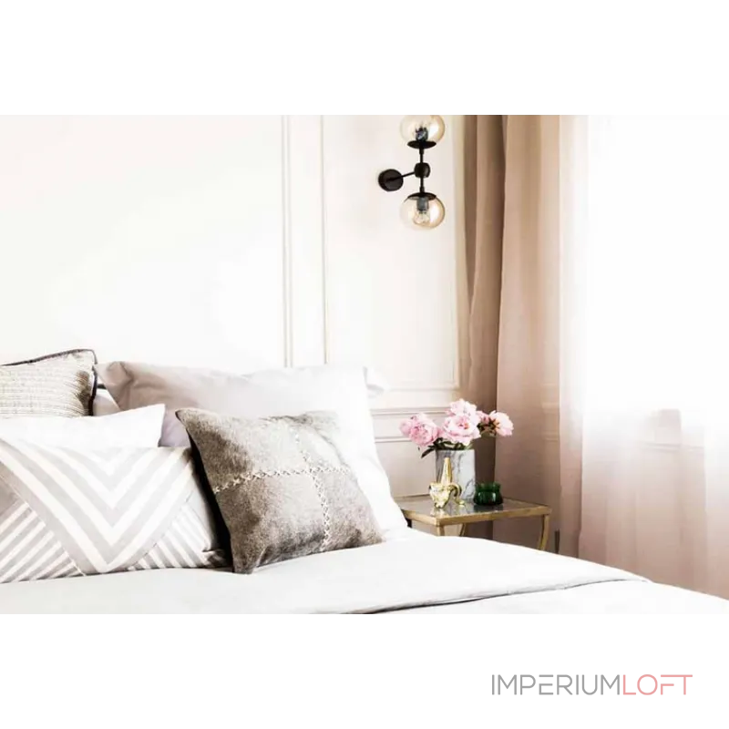 бра Modo Sconce 2 Globes Black