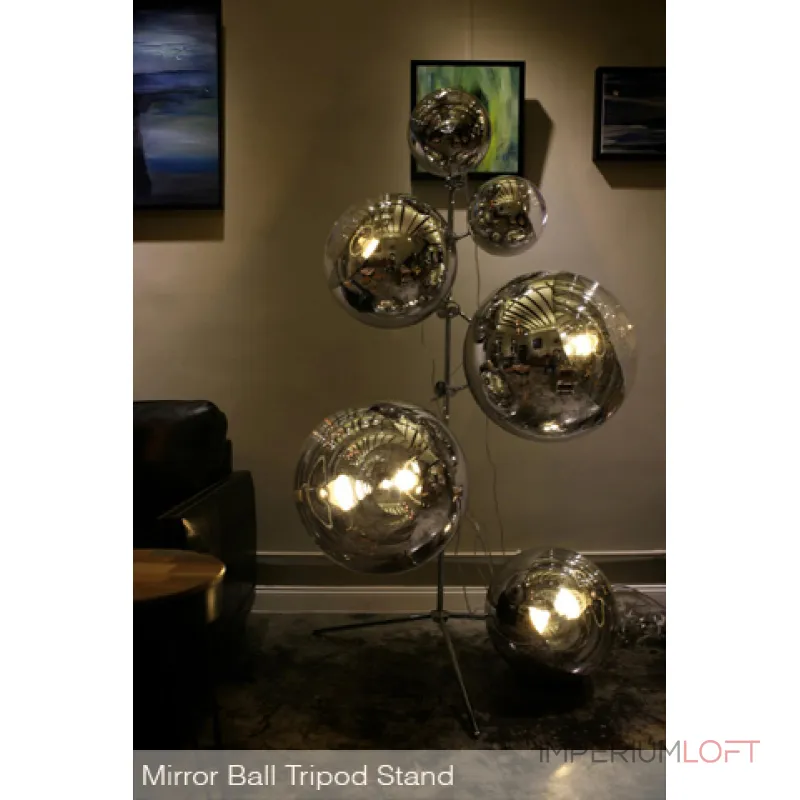 торшер Mirror Ball Tripod Stand