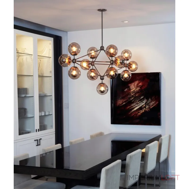 Люстра на штанге Modo Chandelier 15 Globes Black Люстра на штанге Modo Chandelier 15 Globes Black
