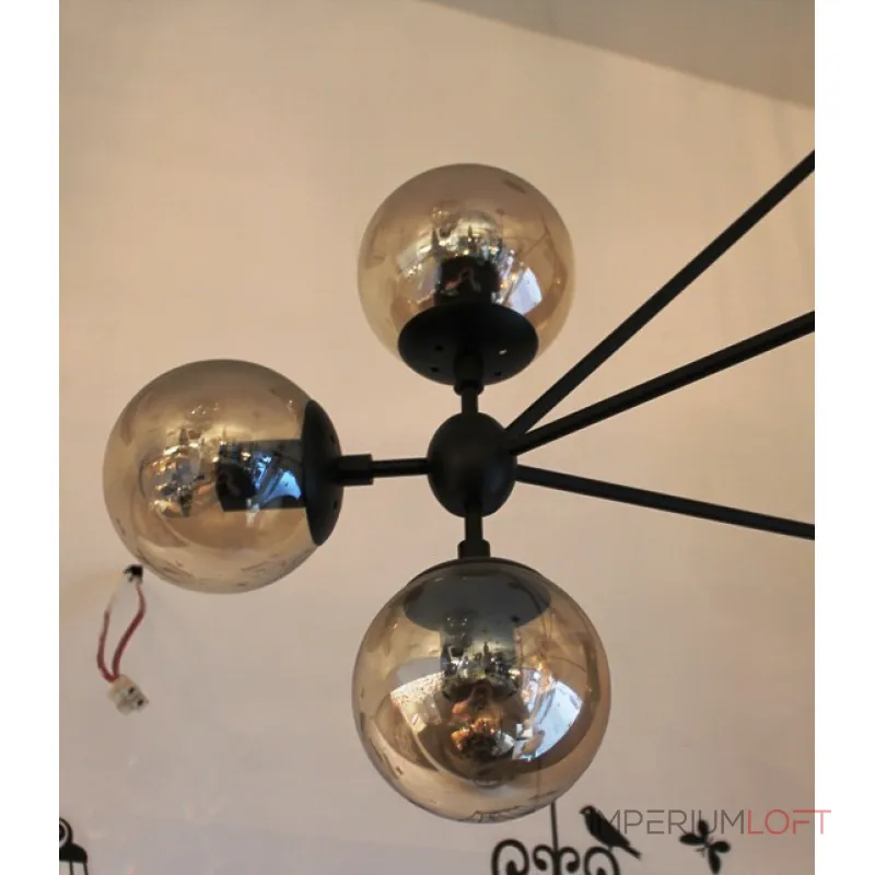 Люстра на штанге Modo Chandelier 15 Globes Black Люстра на штанге Modo Chandelier 15 Globes Black