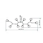 Люстра на штанге Branching Bubbles 9