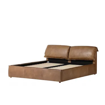 Кровать rbd032 new nut ter leather with rubber wood feet от ImperiumLoft