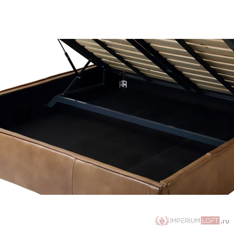 Кровать rbd032 new nut ter leather with rubber wood feet от ImperiumLoft