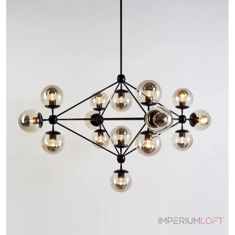Люстра на штанге Modo Chandelier 21 Globes Black Люстра на штанге Modo Chandelier 21 Globes Black