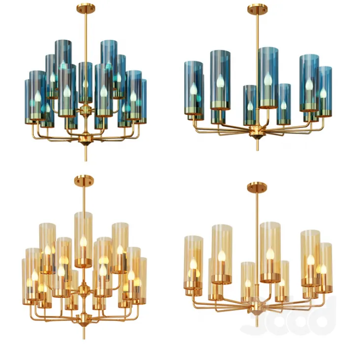 Люстра Glass Tube Chandelier 12 от ImperiumLoft