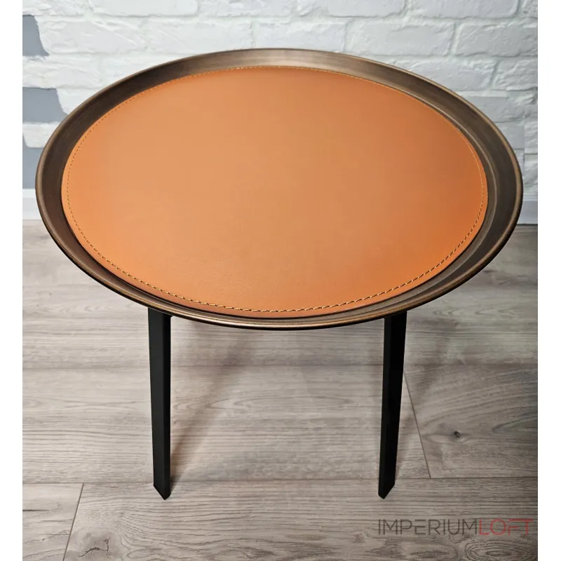 Стол кофейный husk leather plate