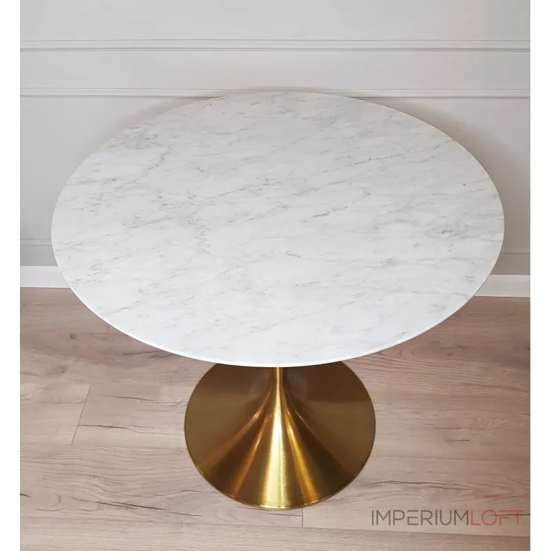 Стол tulip marble brass