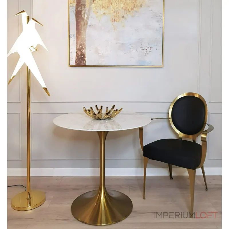 Стол tulip marble brass