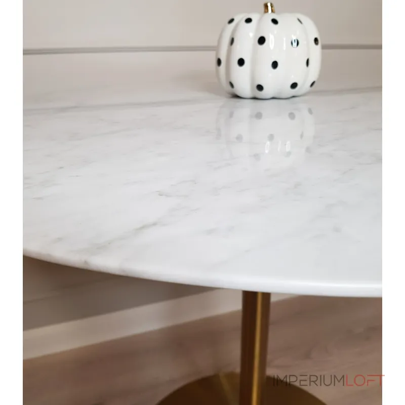 Стол tulip marble brass
