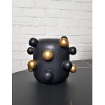Ваза black little golden balls vase