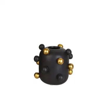 Ваза black little golden balls vase