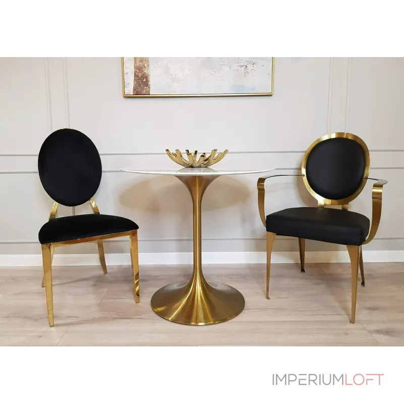 Стол tulip marble brass
