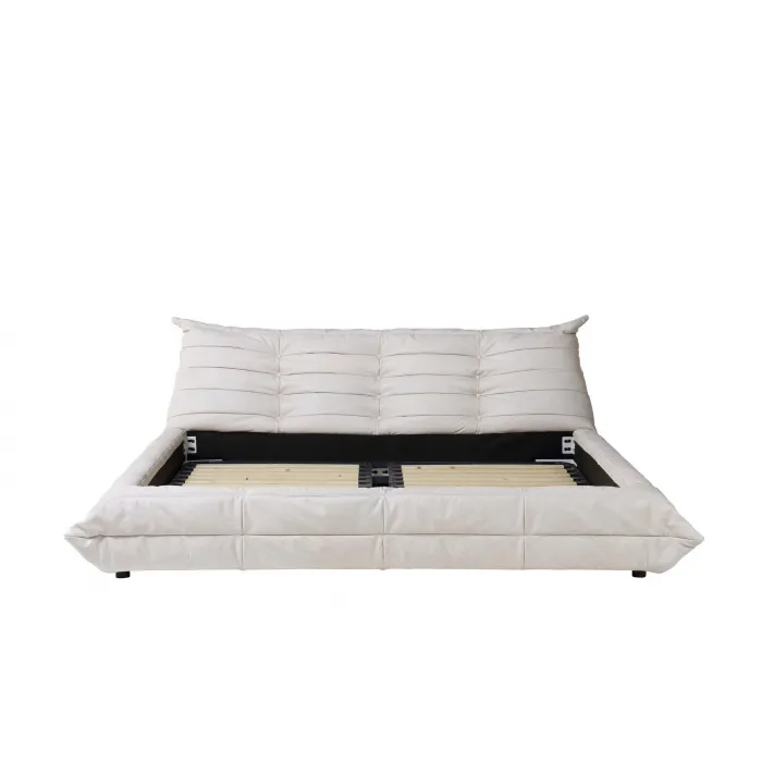 Кровать rbd029 new vintage ivory leather от ImperiumLoft
