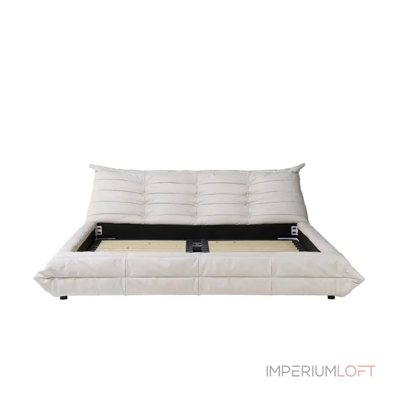 Кровать rbd029 new vintage ivory leather от ImperiumLoft