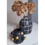 Ваза black little golden balls vase