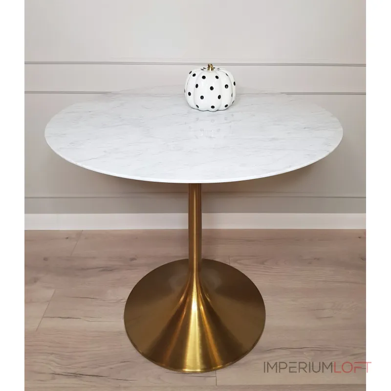 Стол tulip marble brass