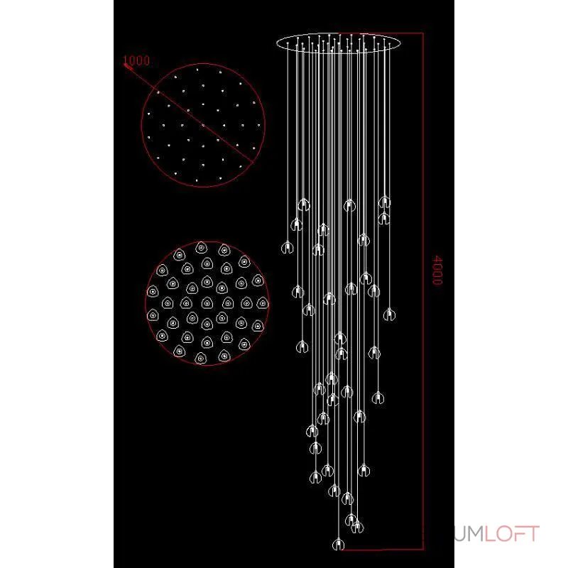 Подвесная люстра BlessLight Bocci 14.36 Random 10739