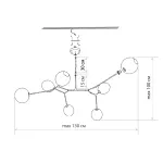 Люстра на штанге BlessLight Branching Bubbles 7 11691