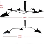 Подвесная люстра BlessLight Serge Mouille Lamp 3 17116