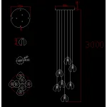 Подвесная люстра BlessLight Bocci 14.7 Random 17198