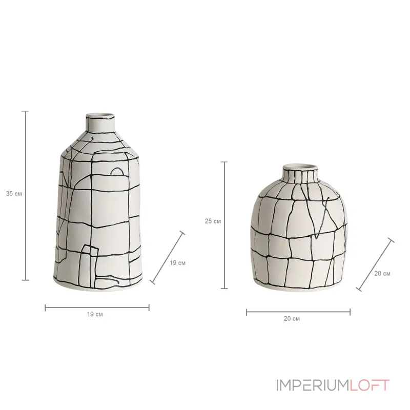Ваза BlessLight Black line narrow mouth vase A 4050