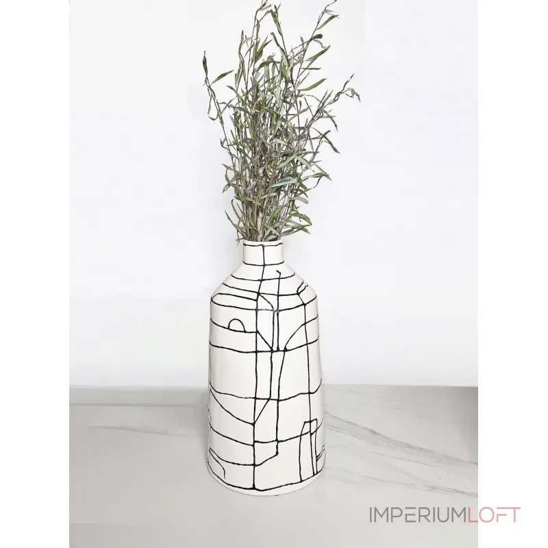 Ваза BlessLight Black line narrow mouth vase A 4050