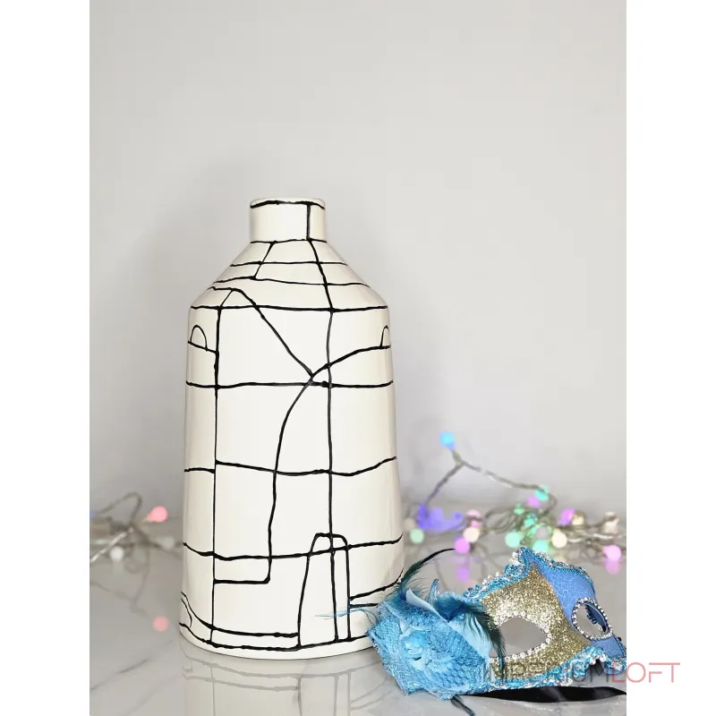 Ваза BlessLight Black line narrow mouth vase A 4050