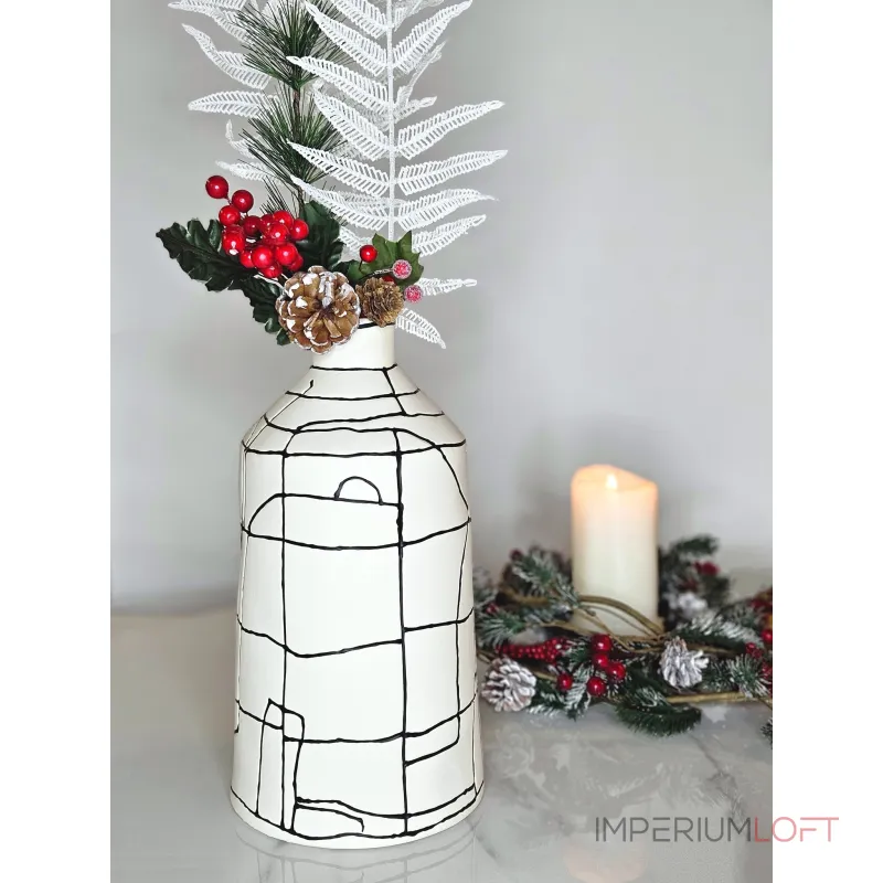 Ваза BlessLight Black line narrow mouth vase A 4050