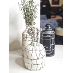 Ваза BlessLight Black line narrow mouth vase B 4051