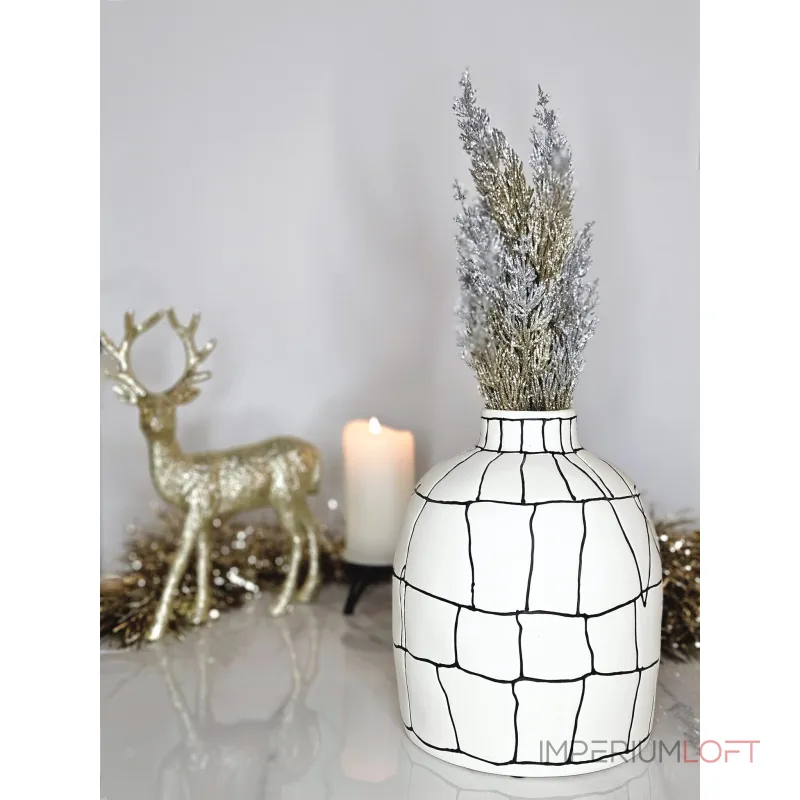 Ваза BlessLight Black line narrow mouth vase B 4051