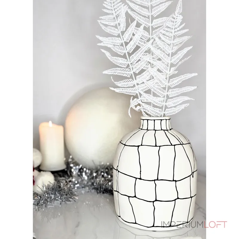 Ваза BlessLight Black line narrow mouth vase B 4051