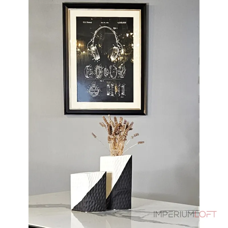 Ваза BlessLight Black and White Vase A 4053