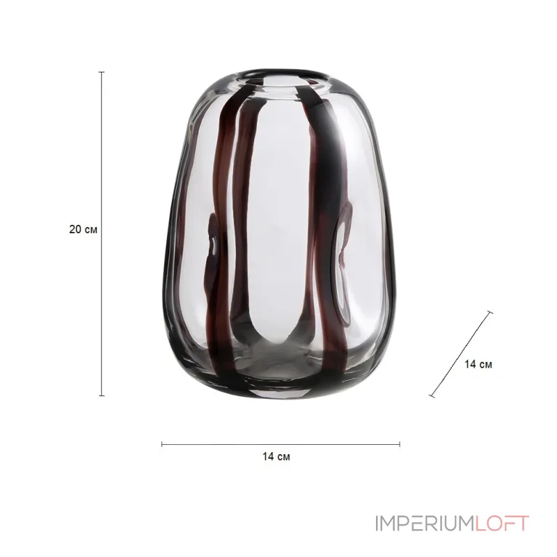 Ваза BlessLight Black strip vase 4058