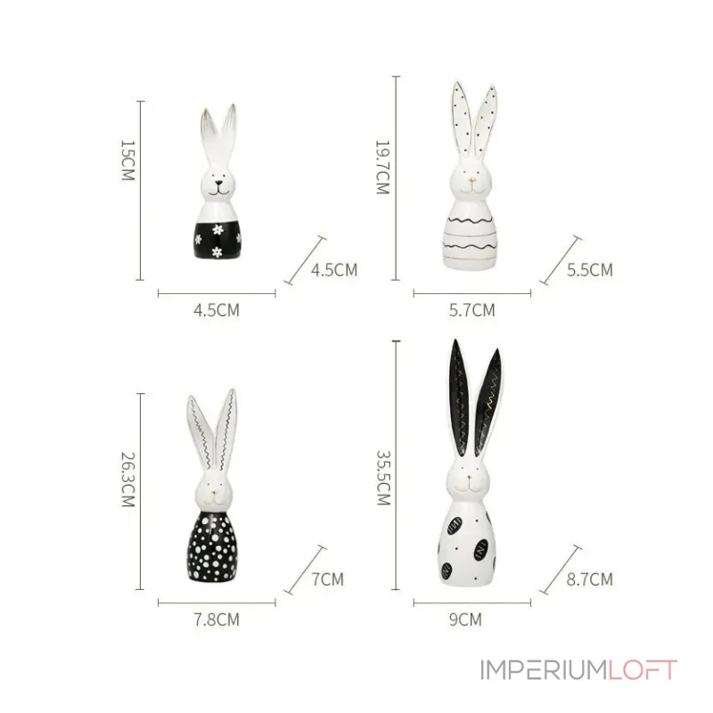 Статуэтка BlessLight Dot rabbit white 4094