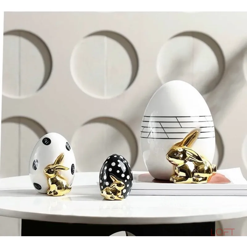 Статуэтка BlessLight Easter Rabbit Egg black 4098