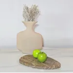Чаша BlessLight Shaped stone plate-coffee color 4155