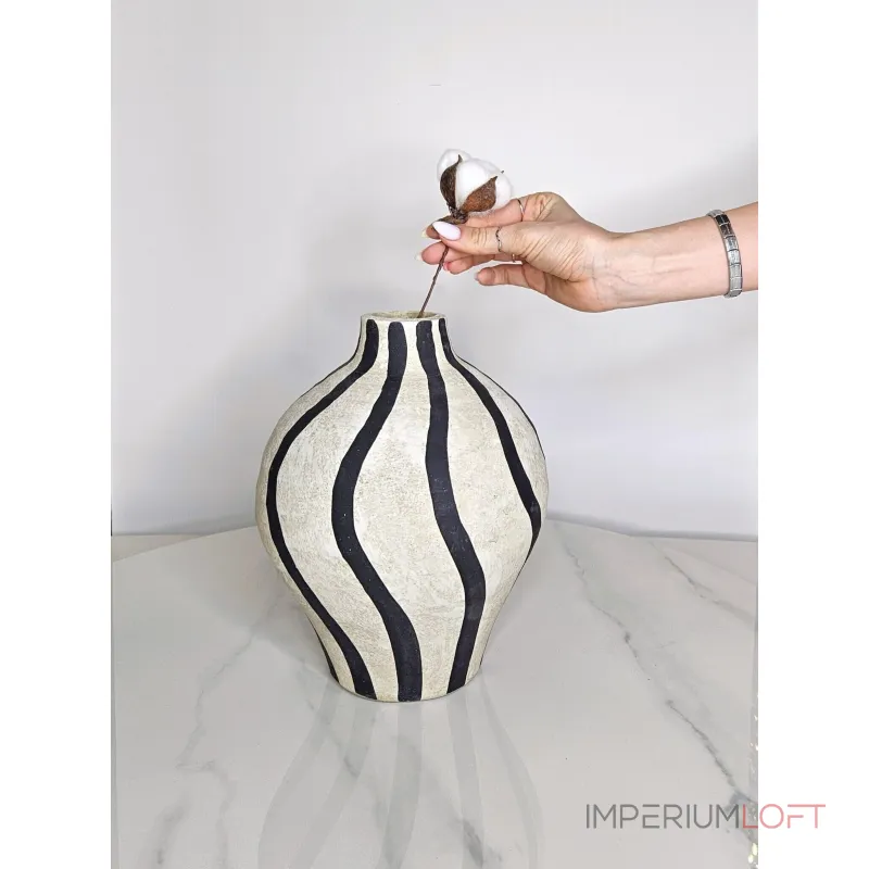 Ваза BlessLight Line round belly vase 4159