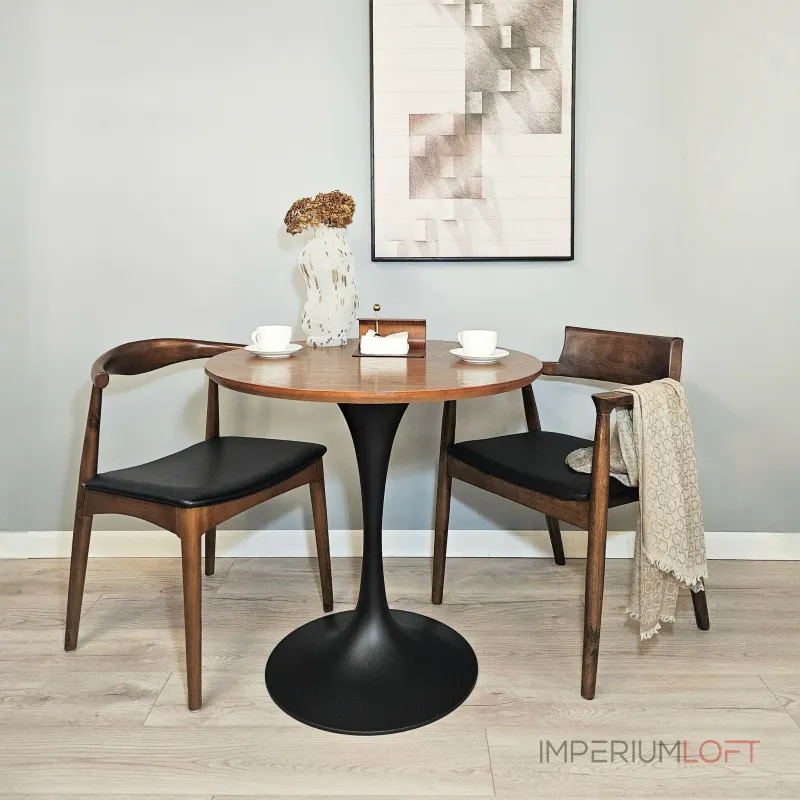 Стол обеденный BlessLight Tulip Round Walnut 4232