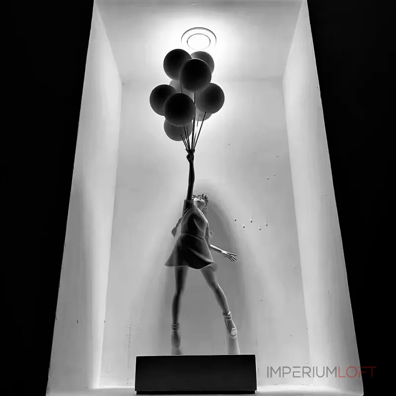 Статуэтка BlessLight Lady with Flying Balloons Black 4318