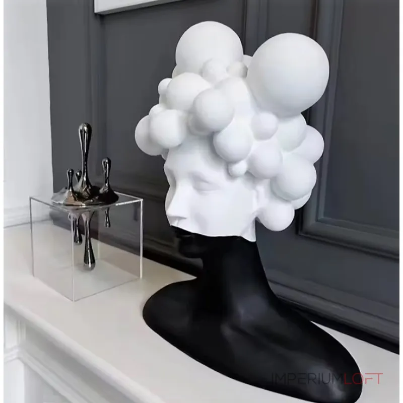 Статуэтка BlessLight Black and White Bubble Female Head 4322