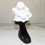 Статуэтка BlessLight Black and White Bubble Female Head 4322