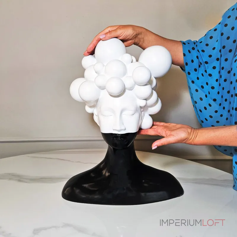 Статуэтка BlessLight Black and White Bubble Female Head 4322