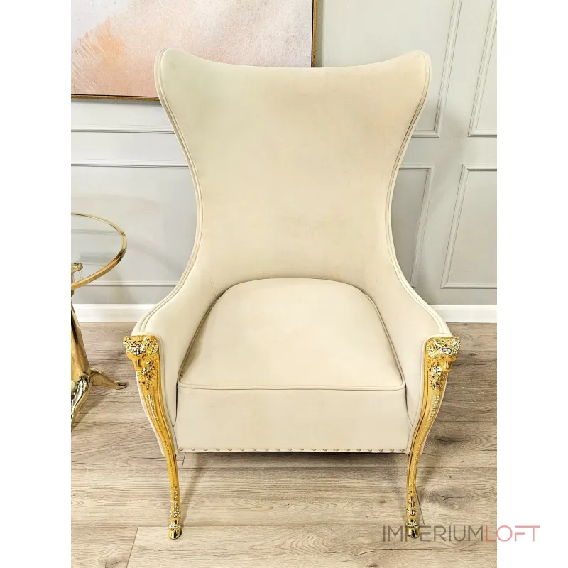 Кресло BlessLight Emerald Wingback Beige 4438 Кресло BlessLight Emerald Wingback Beige 4438