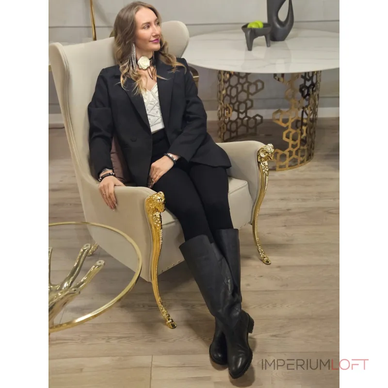 Кресло BlessLight Emerald Wingback Beige 4438 Кресло BlessLight Emerald Wingback Beige 4438