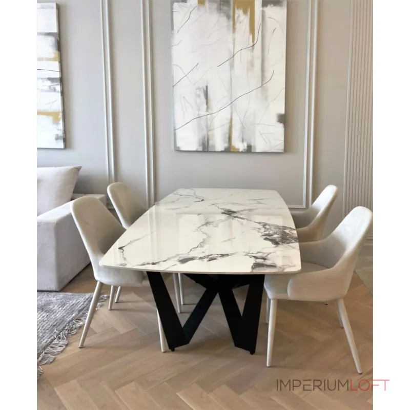 Стол обеденный BlessLight Scorpio Marble B5809 4652 Стол обеденный BlessLight Scorpio Marble B5809 4652