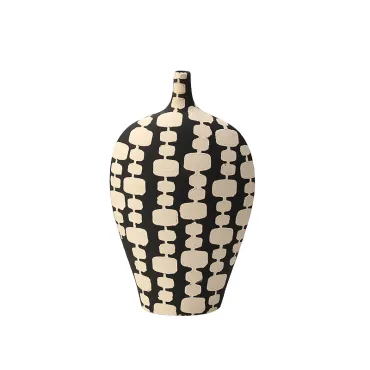 Ваза BlessLight Black And White Narrow Mouth Vase B 4716