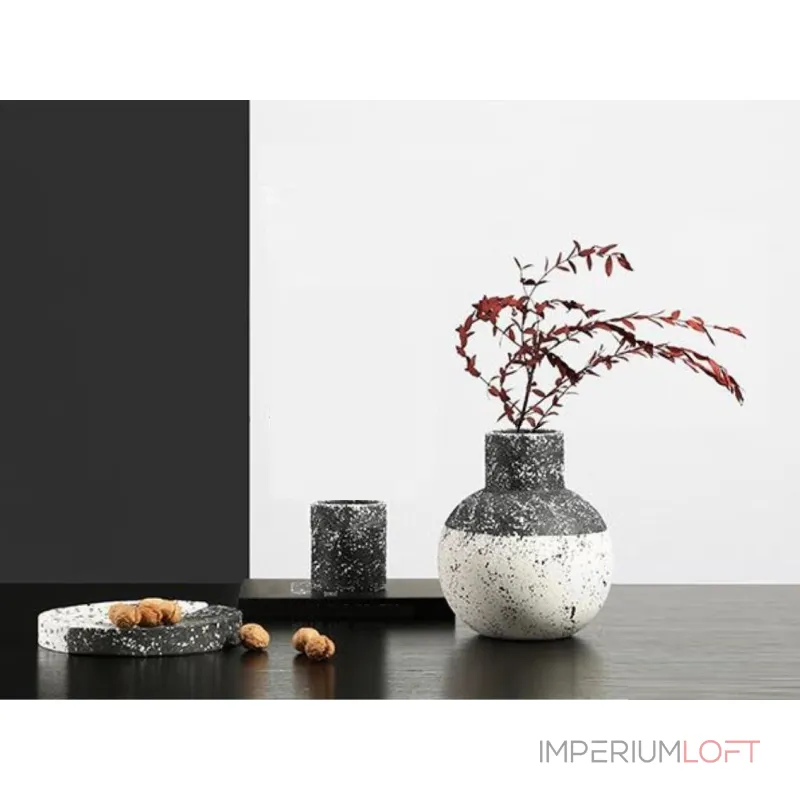 Ваза BlessLight Black and white vase 9659